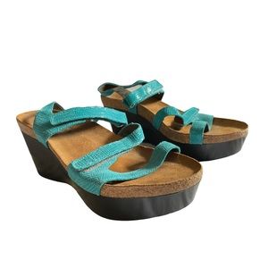 NAOT platform/wedge sandals.